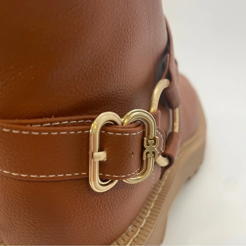 Sam‎ Edelman Kids Lucianna Marie  Brown Cognac Moto Boots Girls Size 5